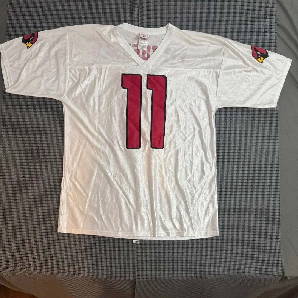 NFL Arizona Cardinals Larry Fitzgerald 11 Jersey White Mens Large L Fan Apparel